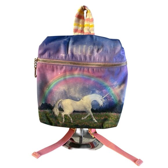 Juicy Couture Backpack Unicorn Spell Out Logo Gold Hardware Rare main image 8
